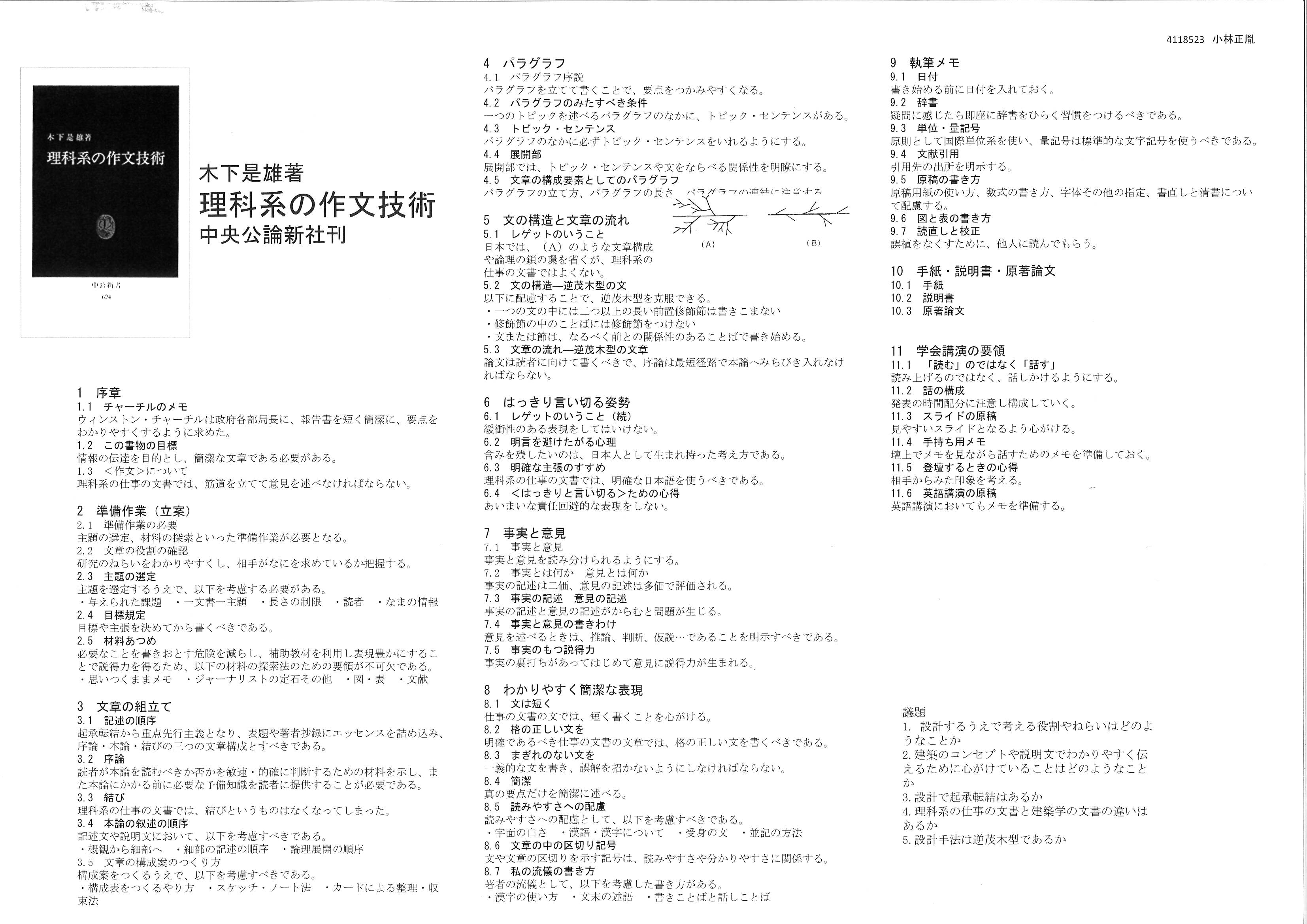 理科系の作文技術A3 - 坂牛研究室 | Sakaushi Lab | 東京理科大学